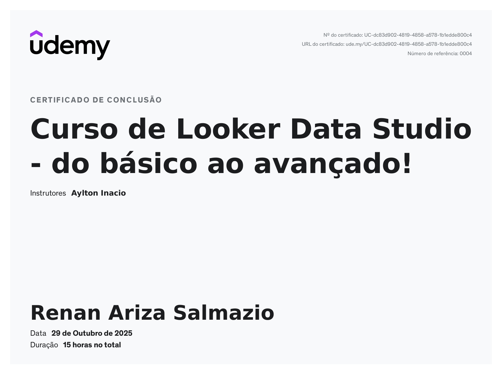 certificado Analytics